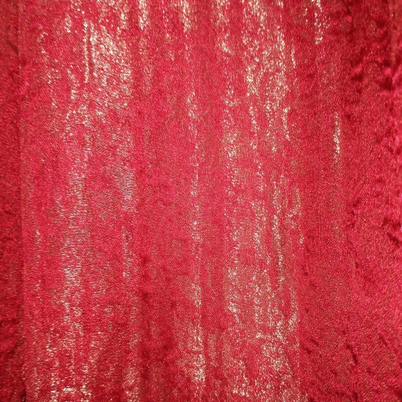 COPY - Women's Satin Sparkle Scarf, Color Red - Picture 4 of 6